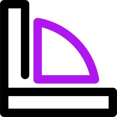 Ölçüm simgesi ve vektör illüstrasyonu beyaz arkaplanda izole edildi 