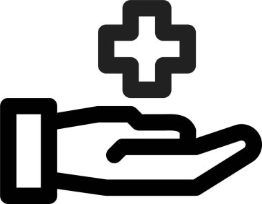 çapraz simge ile el, vektör illüstrasyonu beyaz arkaplanda izole 