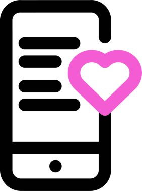 mobil simge ve vektör illüstrasyonu beyaz arkaplanda izole edildi