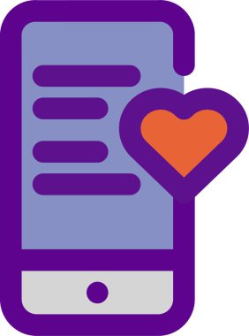 mobil simge ve vektör illüstrasyonu beyaz arkaplanda izole edildi