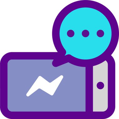 ileti sohbet desteği simgesi, vektör illüstrasyonu beyaz arkaplanda izole edildi