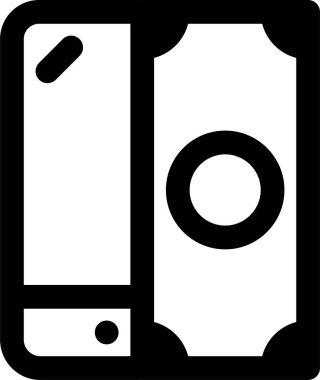 taşınabilir aktarım simgesi ve vektör illüstrasyonu beyaz arkaplanda izole edildi