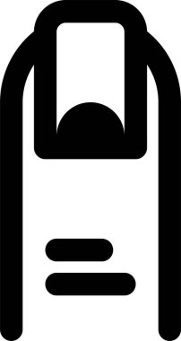 Beyaz arkaplanda izole edilmiş tırnak simgesi ve vektör illüstrasyonu 