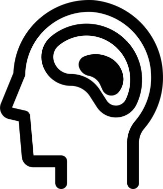 Nöro simgesi, vektör illüstrasyonu beyaz arkaplanda izole edildi 