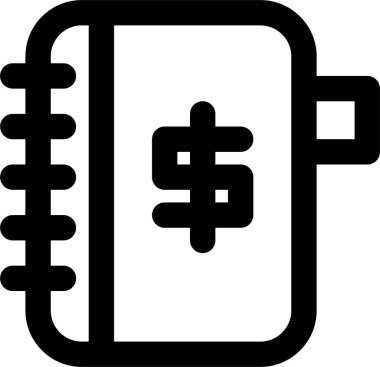 notepad simgesi, vektör illüstrasyonu beyaz arkaplanda izole edildi