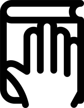 Yemin simgesi ve vektör illüstrasyonu beyaz arkaplanda izole edildi 