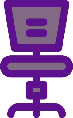 ofis sandalyesi simgesi, vektör illüstrasyonu beyaz arkaplanda izole edildi