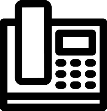 Retro telefon destek simgesi, vektör illüstrasyonu beyaz arkaplanda izole edildi