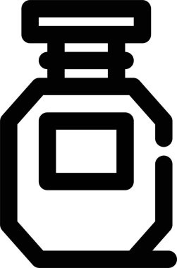 Parfüm simgesi, vektör çizimi beyaz arkaplanda izole edildi