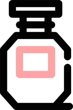 Parfüm simgesi, vektör çizimi beyaz arkaplanda izole edildi