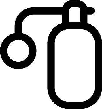 Parfüm simgesi, vektör çizimi beyaz arkaplanda izole edildi