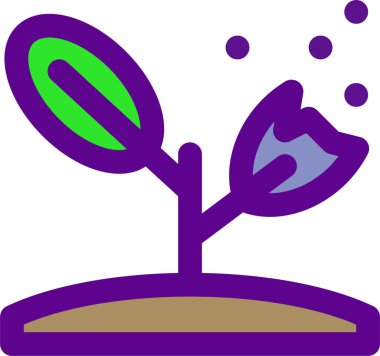 bitki simgesi, vektör illüstrasyonu beyaz arkaplanda izole edildi 