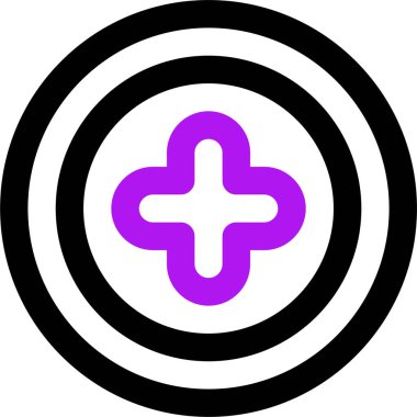 Artı simge, vektör çizimi beyaz arkaplanda izole edildi 