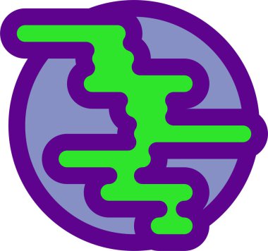 Kirlenmiş bulut simgesi, vektör illüstrasyonu beyaz arkaplanda izole edildi 