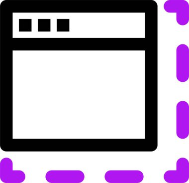 beyaz arkaplanda izole edilmiş boyut simgesi ve vektör illüstrasyonu 