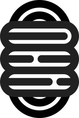 beyaz arkaplanda izole edilmiş ip simgesi ve vektör illüstrasyonu 