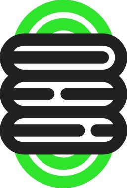 beyaz arkaplanda izole edilmiş ip simgesi ve vektör illüstrasyonu 