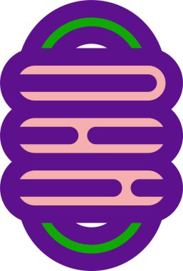 beyaz arkaplanda izole edilmiş ip simgesi ve vektör illüstrasyonu 