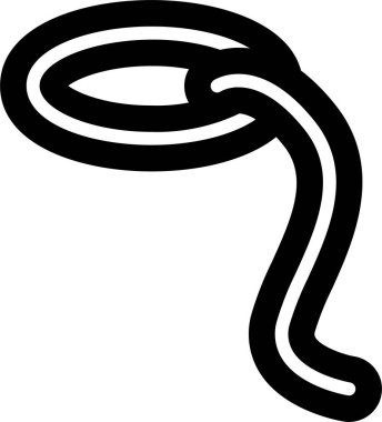 beyaz arkaplanda izole edilmiş ip simgesi ve vektör illüstrasyonu  