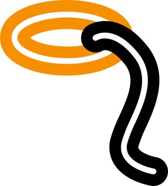 beyaz arkaplanda izole edilmiş ip simgesi ve vektör illüstrasyonu  