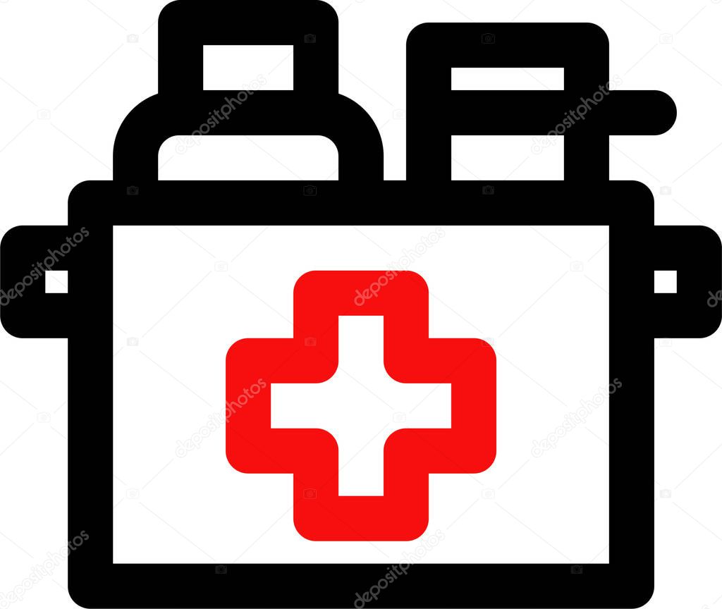 medical kit icon, vector illustration isolated on white background 