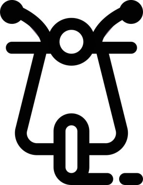 Scooter simgesi, vektör illüstrasyonu beyaz arkaplanda izole edildi