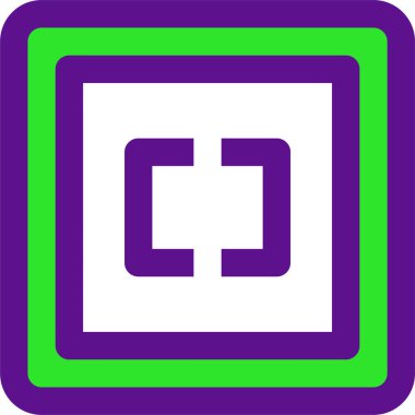 Beyaz arkaplanda izole edilmiş ekran simgesi ve vektör illüstrasyonu  