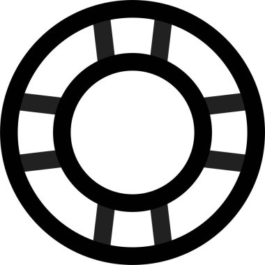 Güvenli halka simgesi, vektör illüstrasyonu beyaz arkaplanda izole edildi 