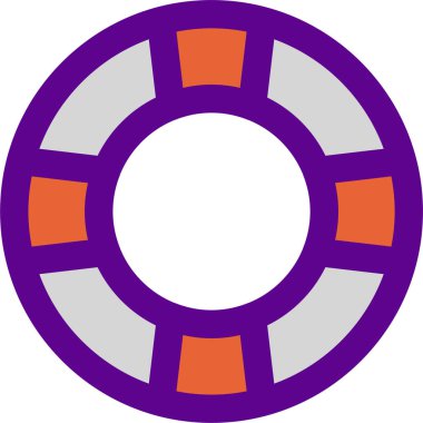 Güvenli halka simgesi, vektör illüstrasyonu beyaz arkaplanda izole edildi 