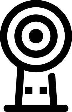 Güvenlik kamerası simgesi, vektör illüstrasyonu beyaz arkaplanda izole edildi