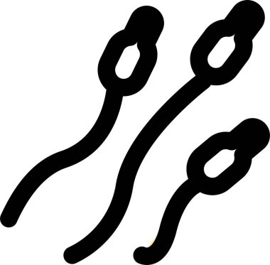 Erkek tohum simgesi, vektör illüstrasyonu beyaz arkaplanda izole