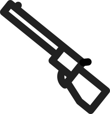 av tüfeği simgesi, vektör çizimi beyaz arkaplanda izole edildi 