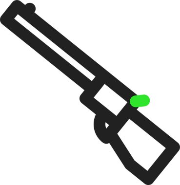 av tüfeği simgesi, vektör çizimi beyaz arkaplanda izole edildi 