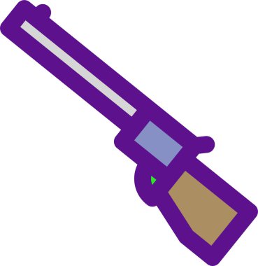 av tüfeği simgesi, vektör çizimi beyaz arkaplanda izole edildi 