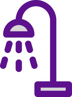 duş simgesi, vektör illüstrasyonu beyaz arkaplanda izole edildi