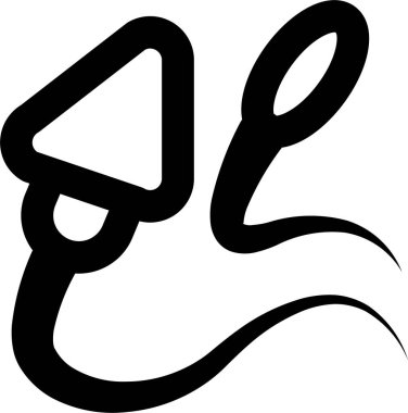 Sperm simgesi, vektör çizimi beyaz arkaplanda izole edildi 