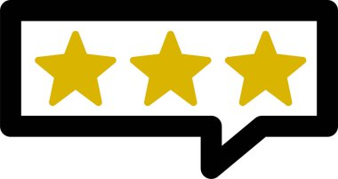 Beyaz arkaplanda izole edilmiş konuşma kabarcığı geribildirim simgesi, vektör illüstrasyonu  