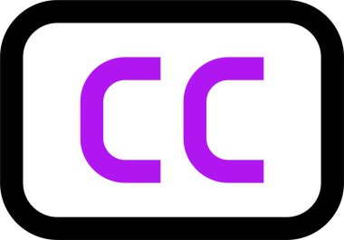 altyazı simgesi, vektör illüstrasyonu beyaz arkaplanda izole edildi  