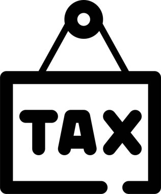 vergi simgesi ve vektör illüstrasyonu beyaz arkaplanda izole edildi 