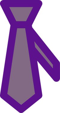 kravat simgesi ve vektör illüstrasyonu beyaz arkaplanda izole edildi