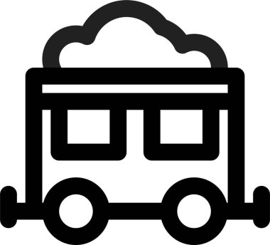 tren simgesi ve vektör illüstrasyonu beyaz arkaplanda izole edildi 