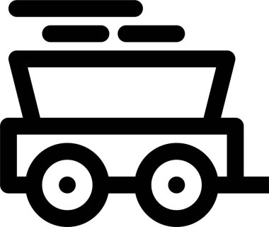 tren simgesi ve vektör illüstrasyonu beyaz arkaplanda izole edildi  