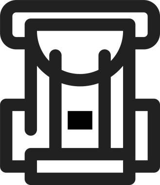 seyahat çantası simgesi ve vektör illüstrasyonu beyaz arkaplanda izole edildi