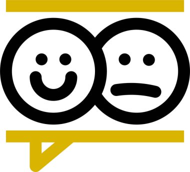 kullanıcı geribildirim simgesi, vektör illüstrasyonu beyaz arkaplanda izole edildi  