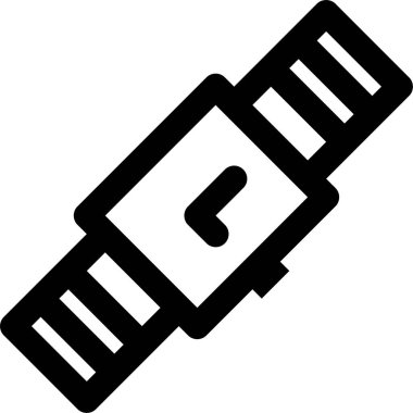 Saat simgesi, vektör illüstrasyonu beyaz arkaplanda izole edildi 