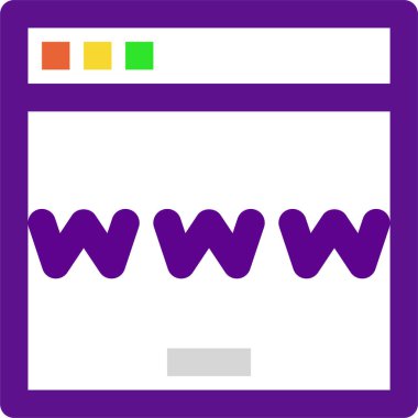 Beyaz arkaplanda izole edilmiş www destek simgesi ve vektör illüstrasyonu