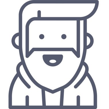 karakter web simgesi, basit vektör illüstrasyonu 