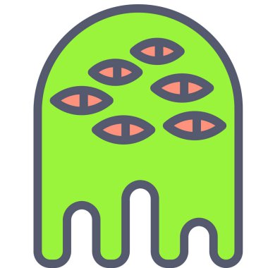 alien, icon, vector illustration isolated on white background 