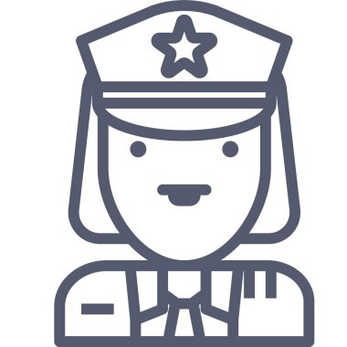 Kadın. Web simgesi basit illüstrasyon