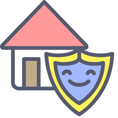 Koruma kalkanı web simgesi, basit vektör illüstrasyonu 